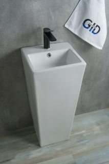 Раковина Gid Nb147 81104 накладная белая 34x33x85